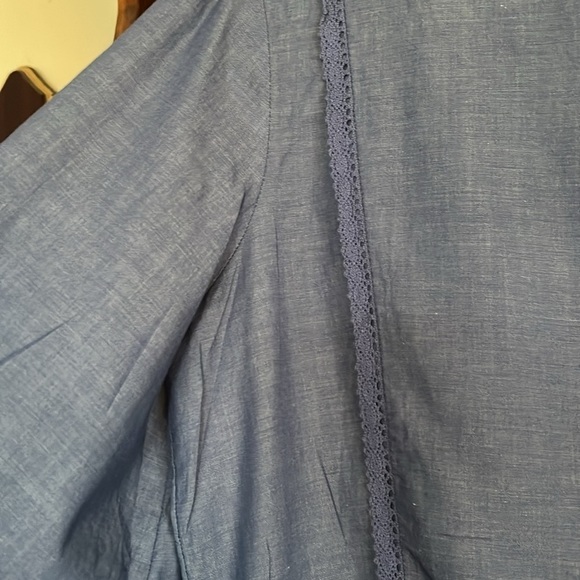 MATILDA JANE Hour By Hour Chambray Blue Denim Tie Waist Jacket, Size XS, EUC. - Picture 4 of 14